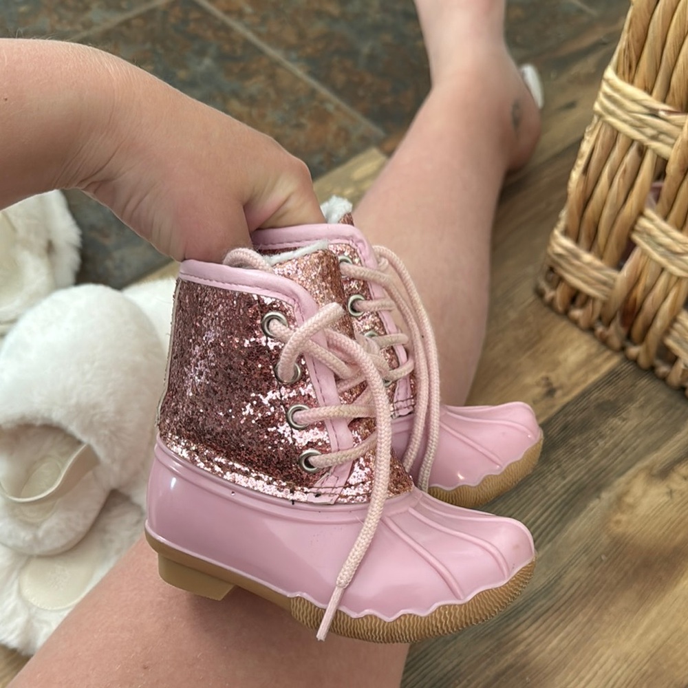 Sparkly Pink Kids Boots